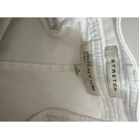 Jones New York Stretch SZ 14 Sport Bermuda White Shorts Cotton Spandex - Picture 5 of 8
